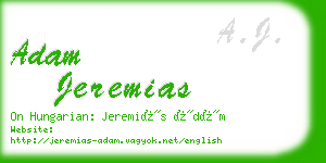 adam jeremias business card